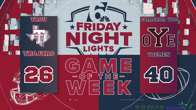 Friday Night Lights Game of the Week | Troy vs. Cameron Yoe — KCEN (Central Texas), Stockholm Sports news